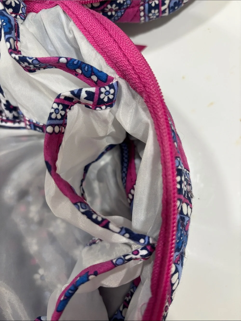 Vera Bradley Round Paisley Travel Cosmetic Case in Boysenberry Print